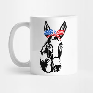 Patriotic Donkey Democrat American Flag Democratic Party Mug